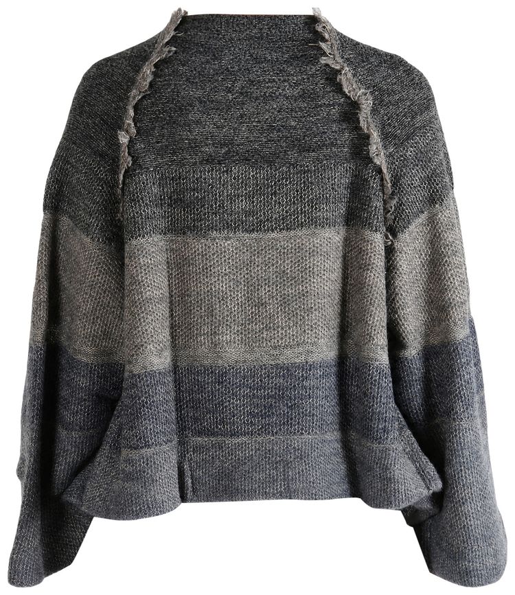 Ys M Fringe Pin Grey