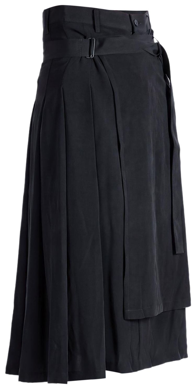 Yohji Yamamoto R Pleats Double Layered Skirt Black