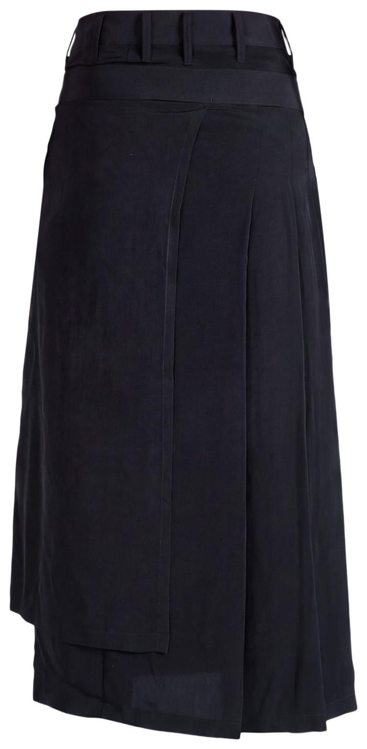 Yohji Yamamoto R Pleats Double Layered Skirt Black