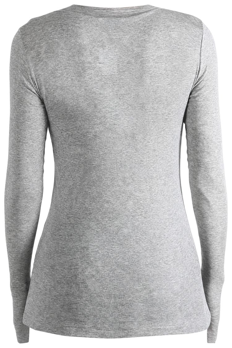 Auralee Super High Gauge Sheer Rib Long Sleeve Tee Top Gray