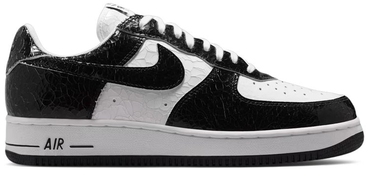Nike Air Force 1 01 Cracked Leather Black White