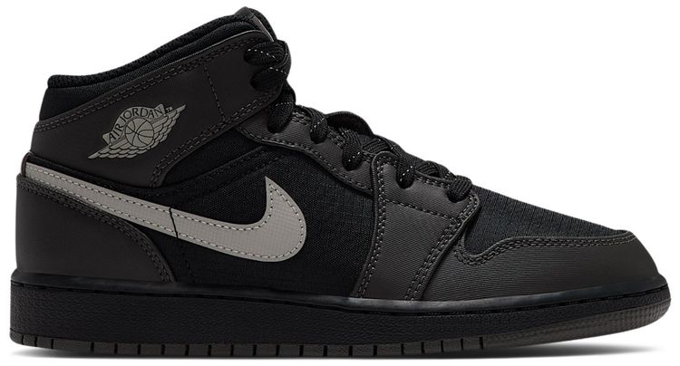 Air Jordan 1 Mid Utility GS Black Spruce Fog