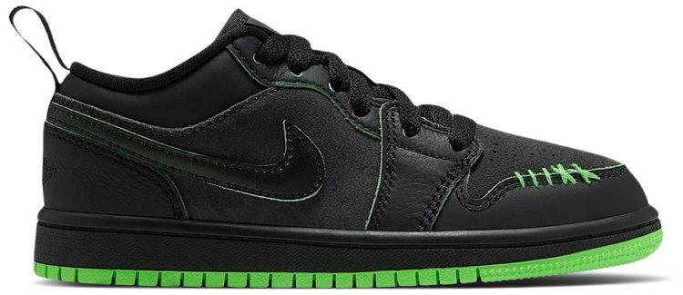 Air Jordan 1 Low SE PS Black Scream Green