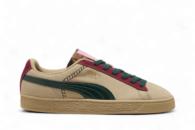 Puma Suede Built  Earned Ii Sand Dune Dark Green