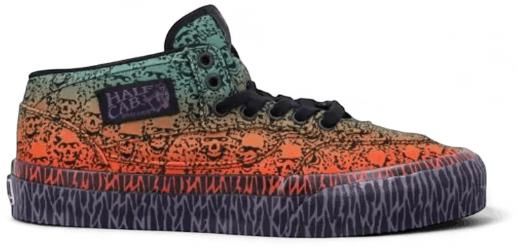 Vans Classic Slip On Chito Skull Orange Green