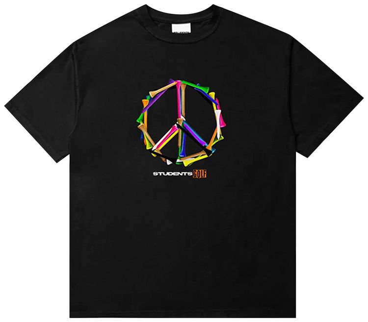 Students Give Me Peace Short Sleeve T Shirt Black