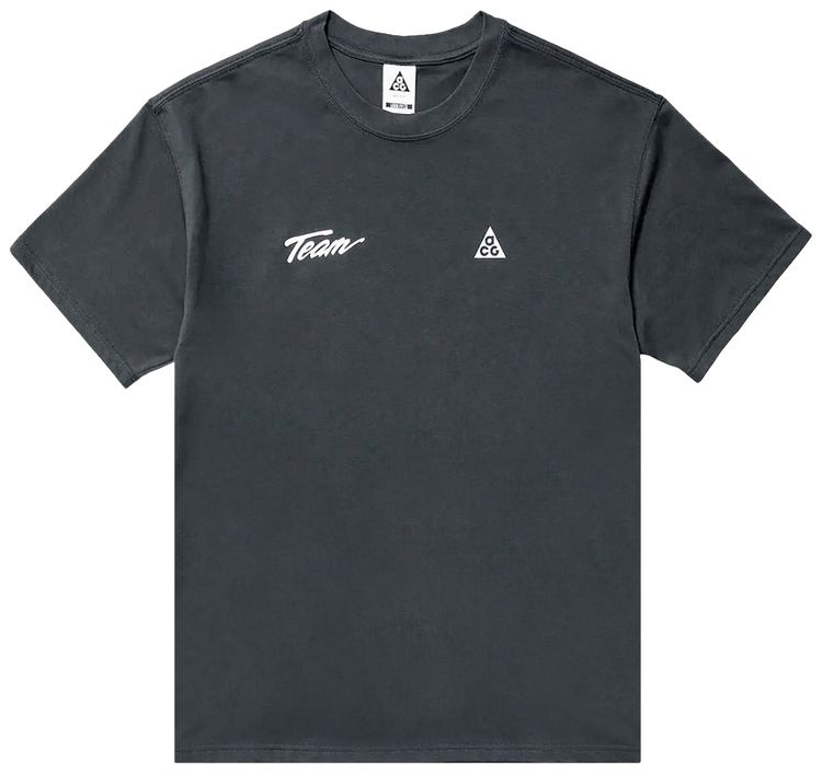 Nike Acg Dri Fit All Conditions Racing Department Loose Tee Dark Smoke Grey