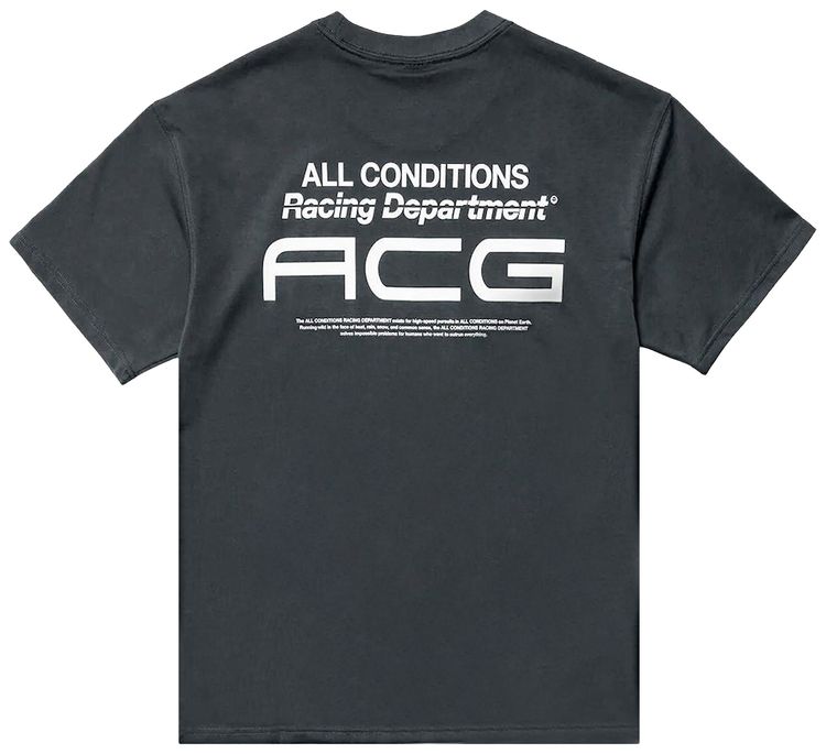 Nike Acg Dri Fit All Conditions Racing Department Loose Tee Dark Smoke Grey