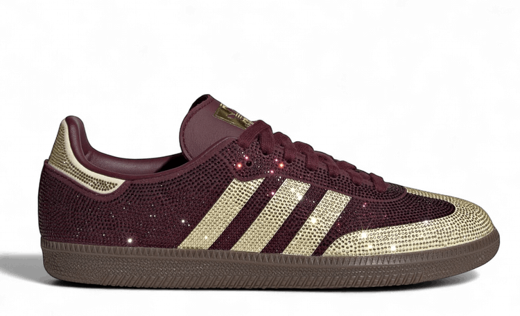adidas Wmns Samba OG Rhinestone Maroon Warm Vanilla