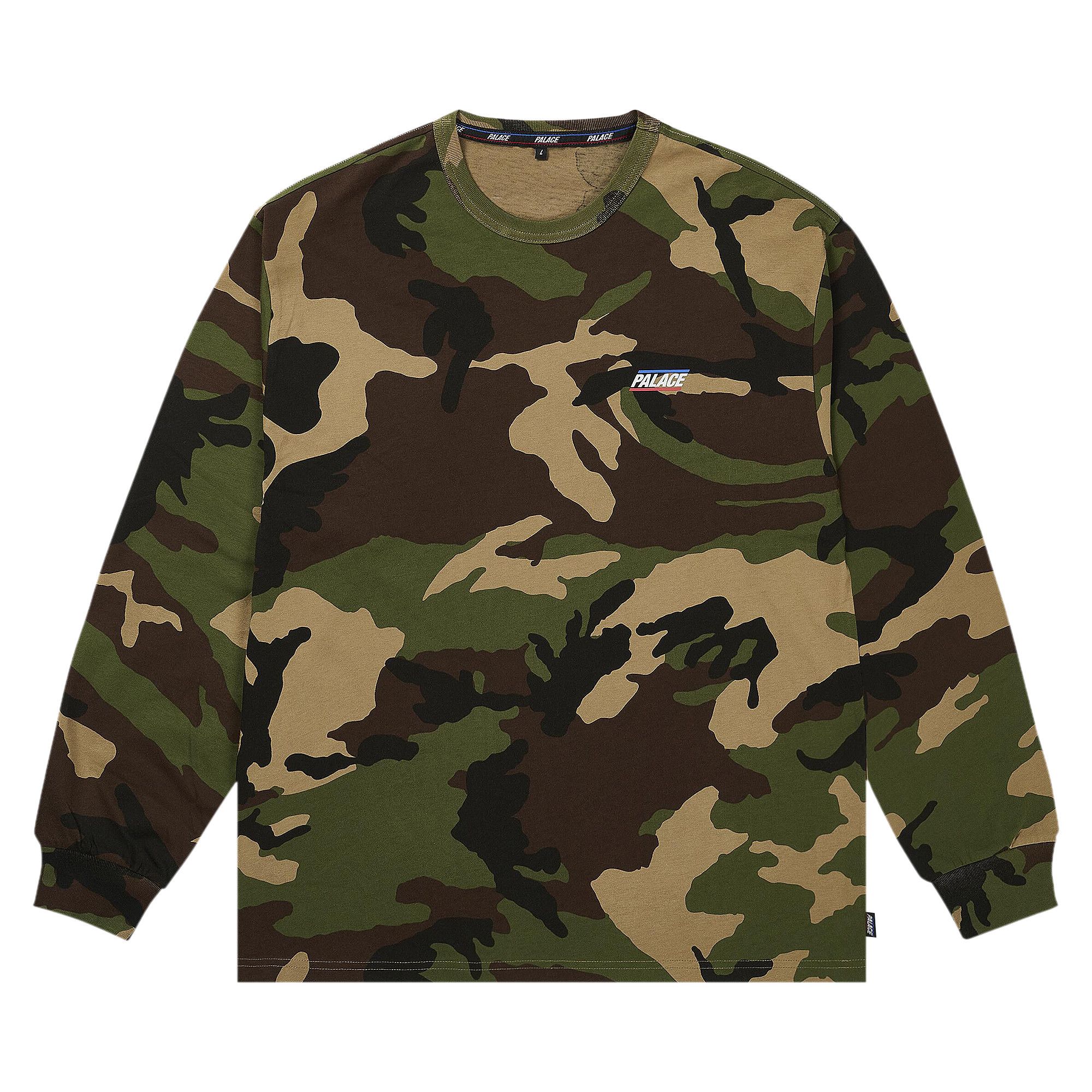 Buy Palace Basically A Long-Sleeve 'Woodland Camo' - P31LS022 | GOAT