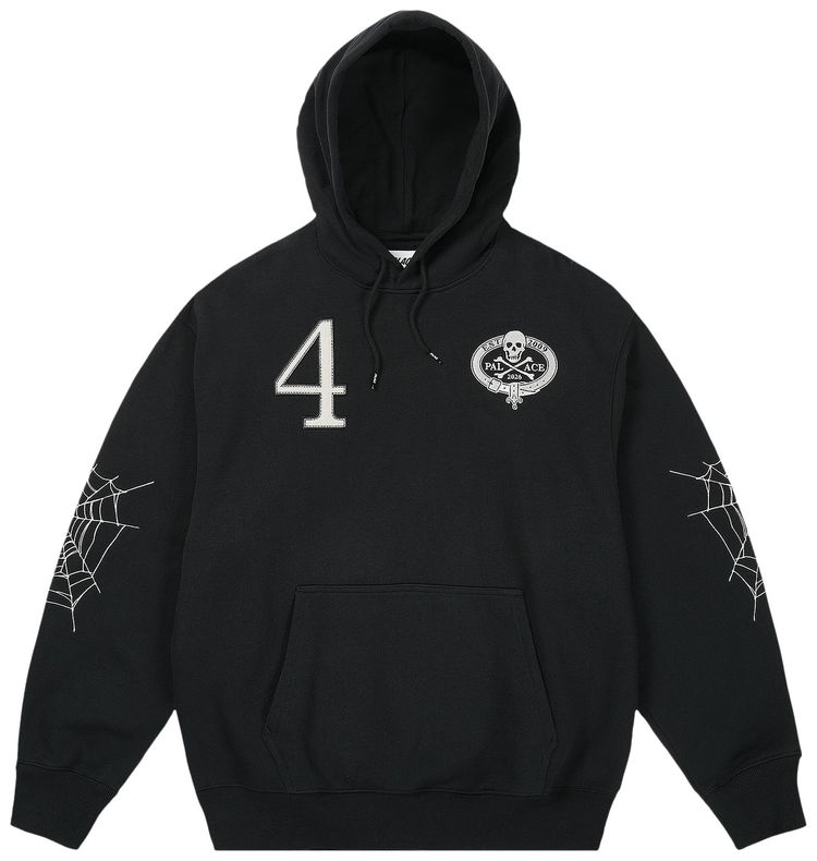 Palace Skull Crest Hood Black