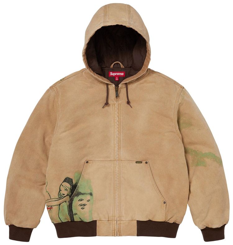 Supreme x Rita Ackermann Hooded Work Jacket Tan
