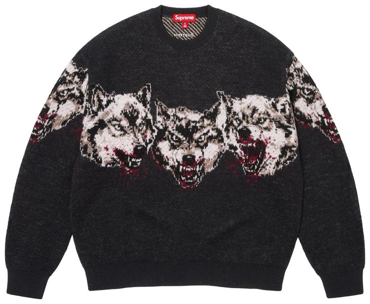Supreme Wolves Sweater Black