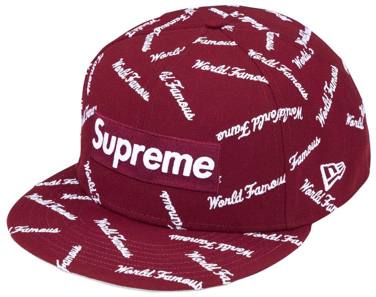 Supreme World Famous Box Logo New Era Cardinal