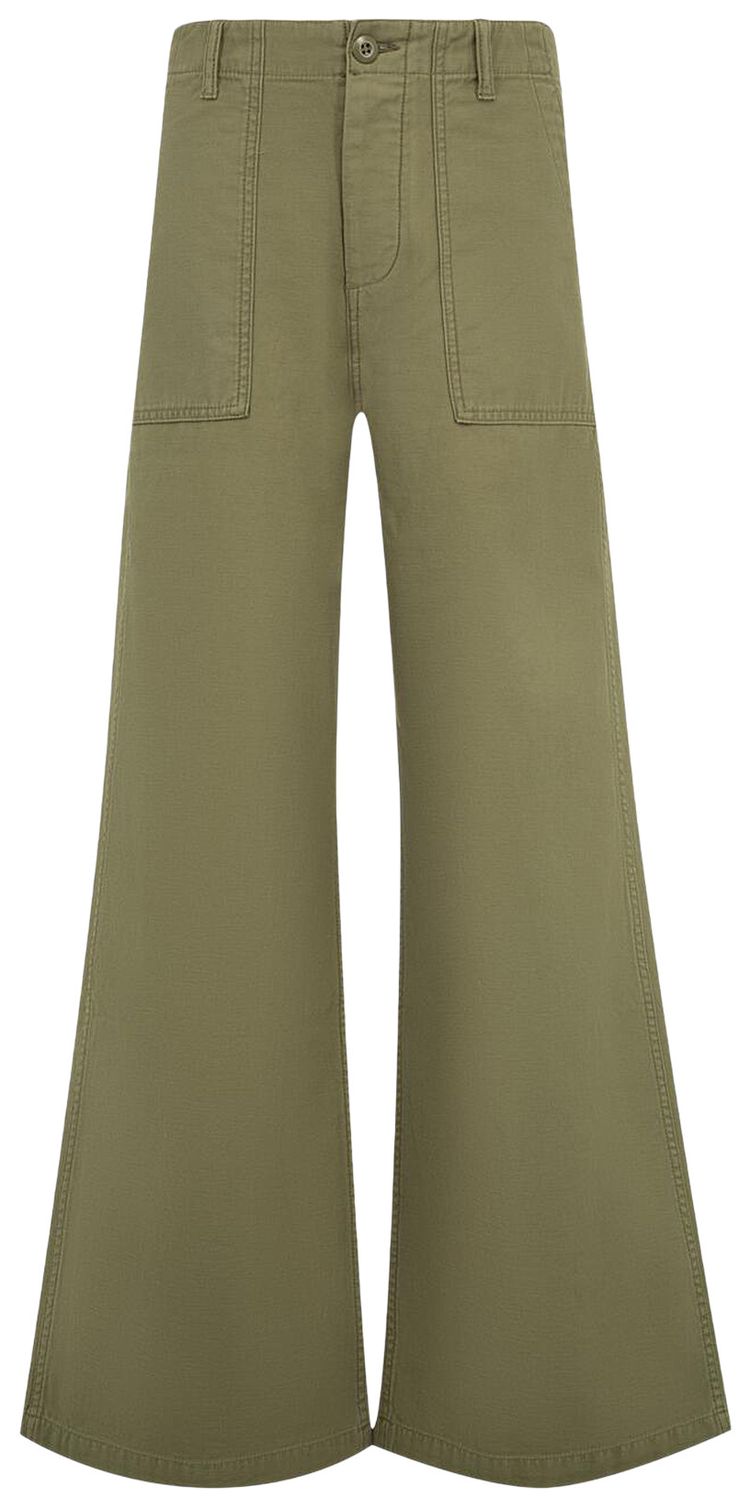 R13 Darcy Flare Utility Pants Olive Green