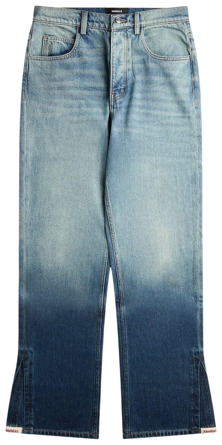 Nahmias High Tide Split Seam Straight Leg Jean Denim