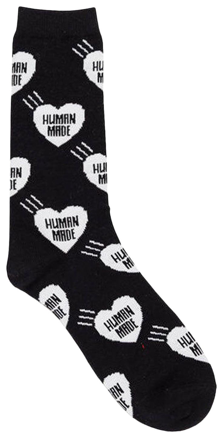 Human Made Heart Socks Black