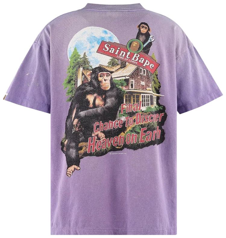 SAINT Mxxxxxx House Short Sleeve T Shirt Purple