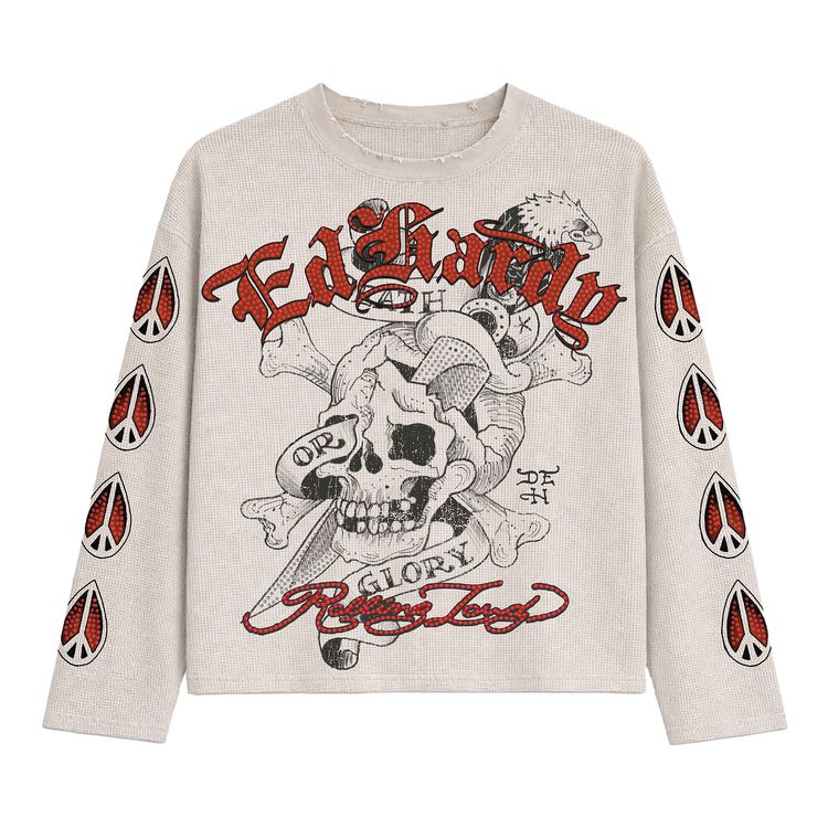 Rolling Loud Rl x Ed Hardy Death Or Glory Thermal White