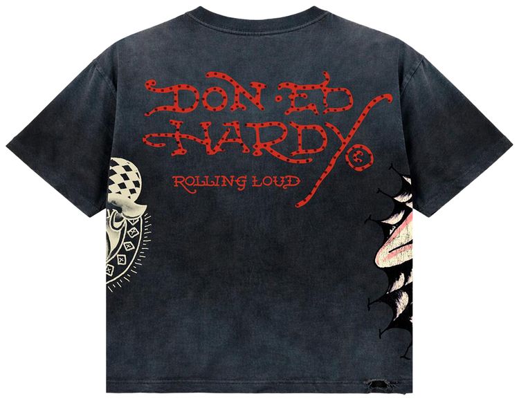 Rolling Loud Rl x Ed Hardy Play Hard Tee Black