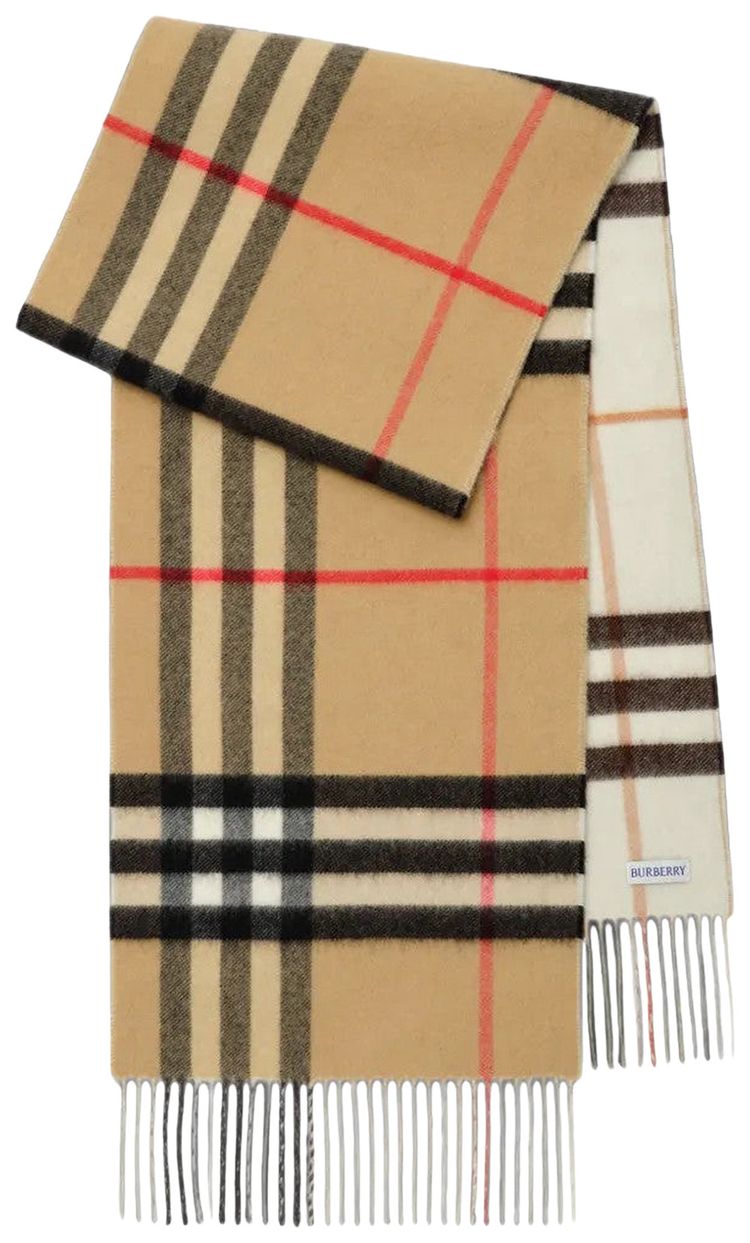 Burberry Mu 168x30 Chk To Chk Scarves BeigePebble
