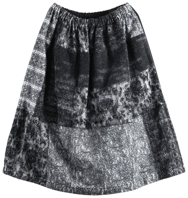 Tao Comme des Garcons Comme Des Garcons Tao Lace Panel Skirt Black