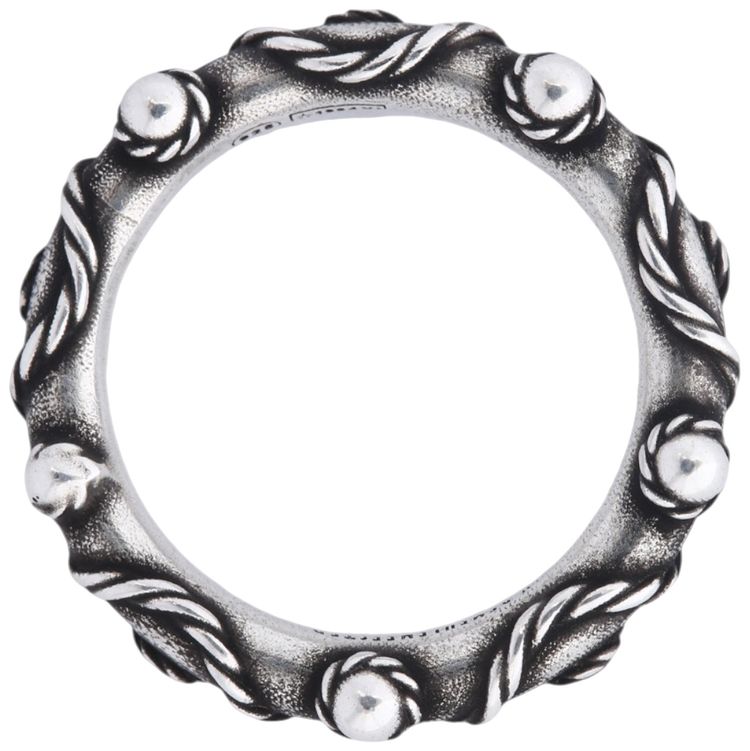 Ann Demeulemeester Mardon Grained Ring Antique Silver