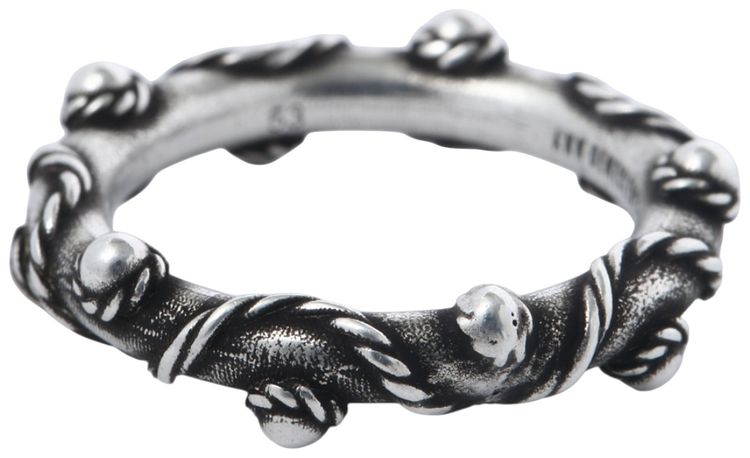 Ann Demeulemeester Mardon Grained Ring Antique Silver