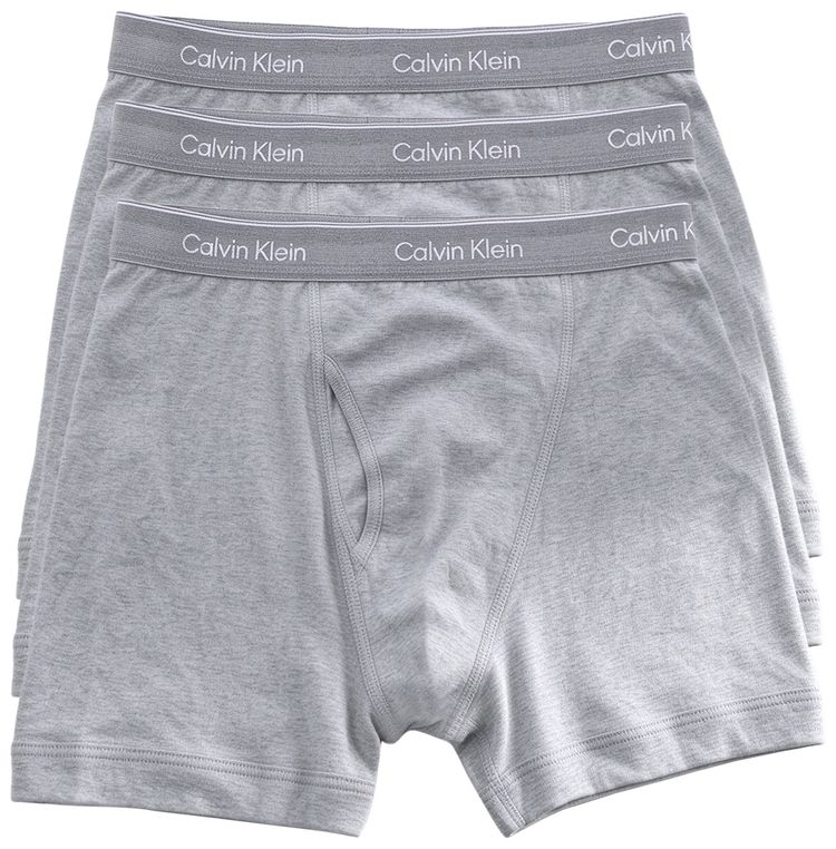 Calvin Klein 3 Pack Boxer Briefs Heather Grey