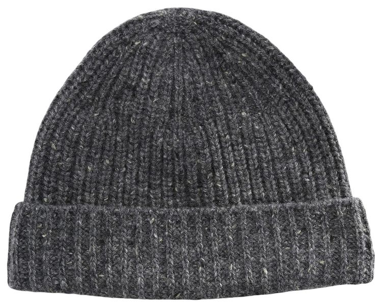 Auralee Cashmere Nep Knit Cap Mix Gray
