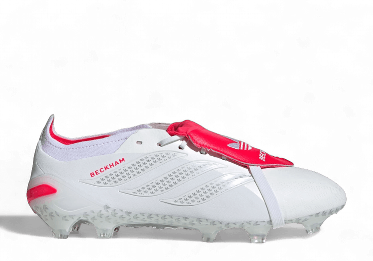 David Beckham x adidas Predator Elite Fold Over Tongue FG White Silver Metallic