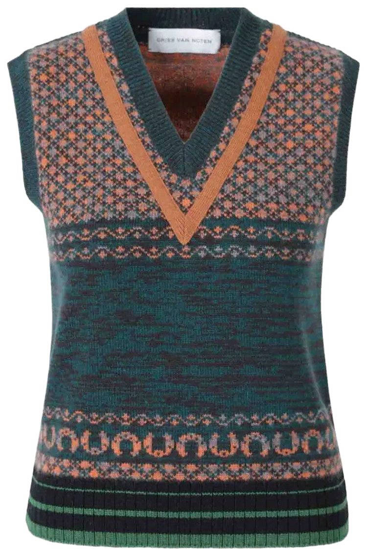 Dries Van Noten Fitted Cashmere Blend Vest Bottle