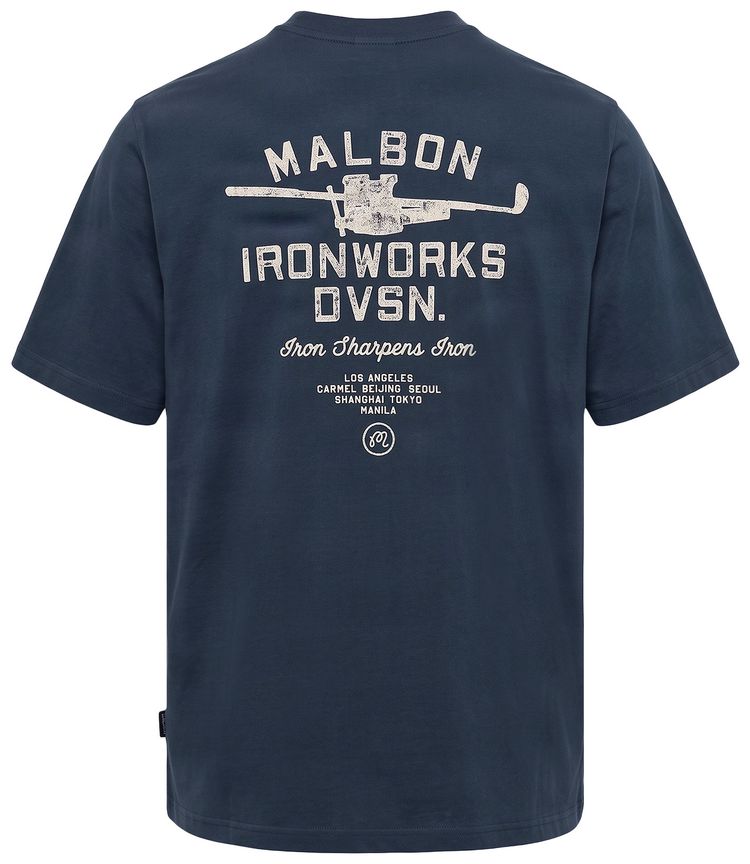 Malbon Vista Ironworks Tee T Shirts Blueberry