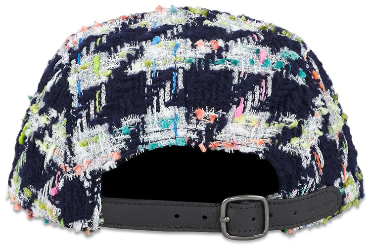 Supreme Metallic Boucle Camp Cap Navy