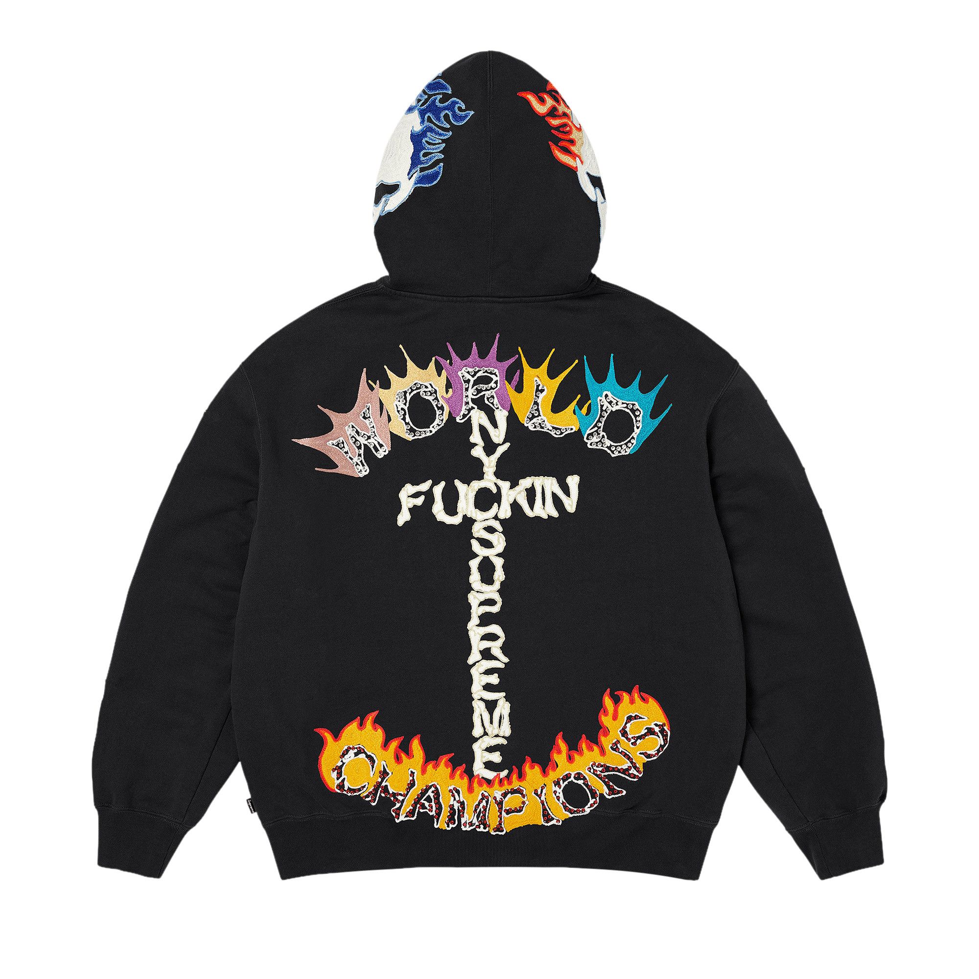 Buy Supreme Fuck You Zip Up Hooded Sweatshirt 'Black' - FW26SW43