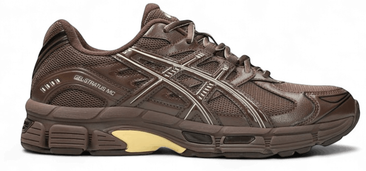 emmi x ASICS GEL Stratus MC Brown Storm