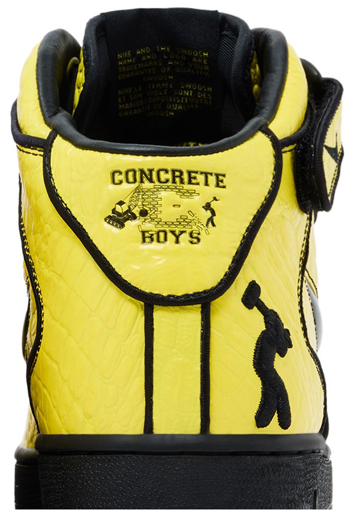 Lil Yachty Concrete Boys  x Nike Air Force 1 Mid Opti Yellow Black