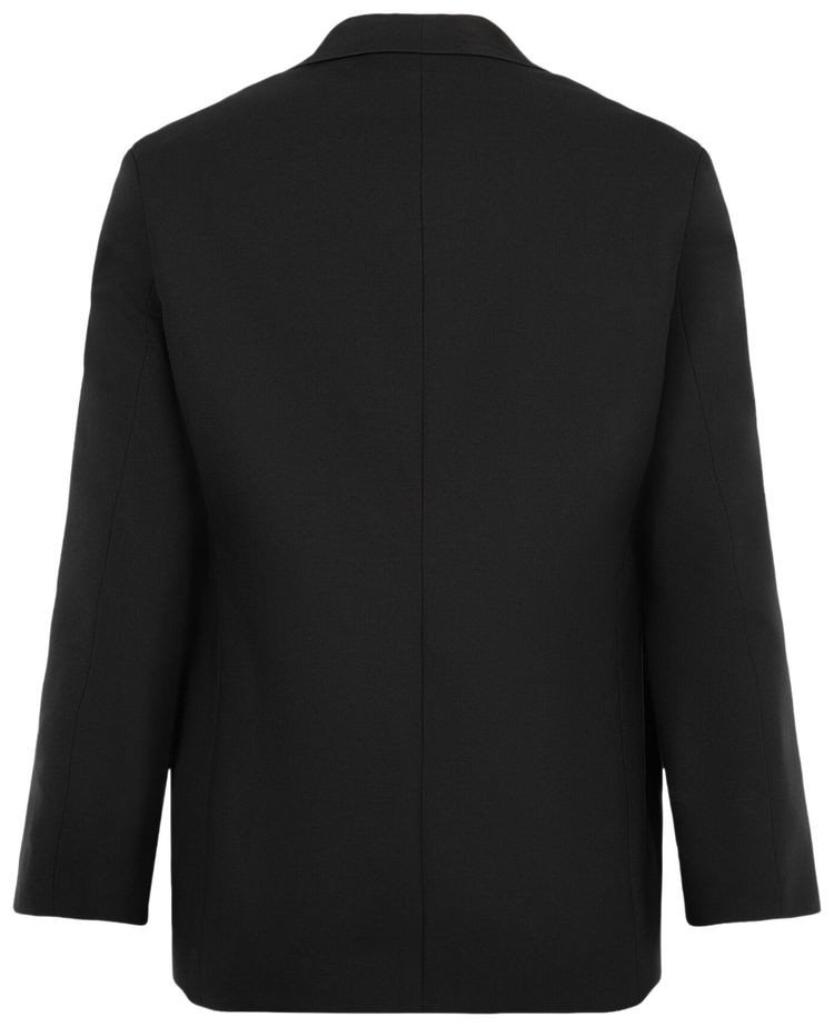 Auralee High Density Wool Worsted Shawl Collar Jacket Black