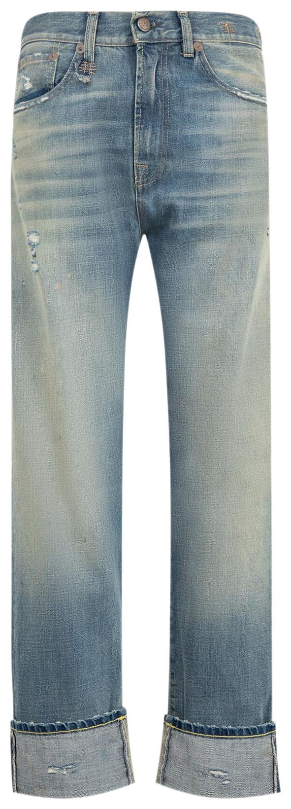R13 Cuffed Bf Jean Hackney Blue