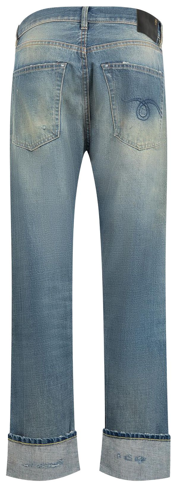 R13 Cuffed Bf Jean Hackney Blue