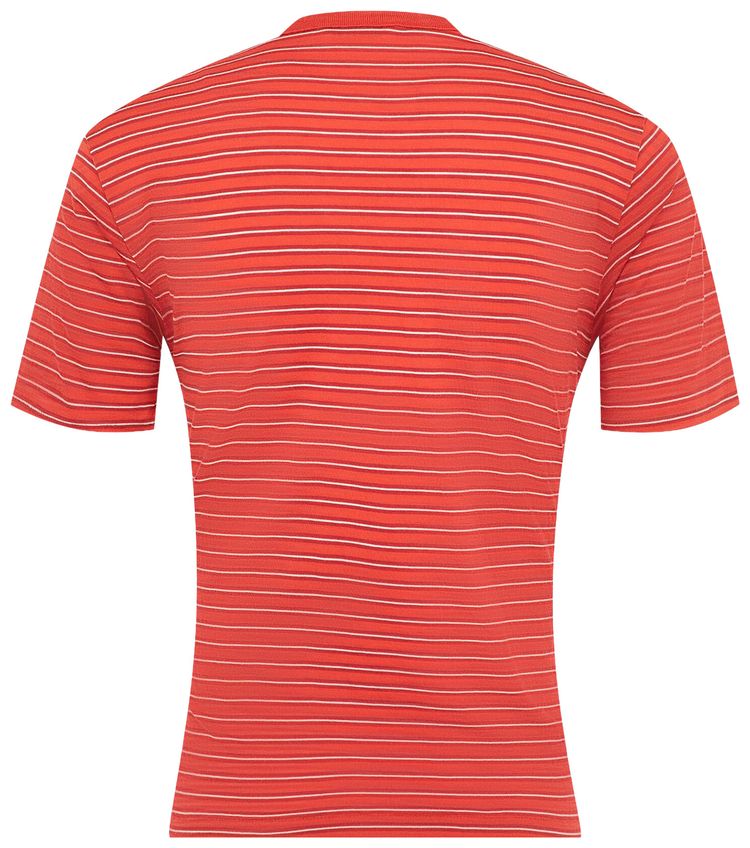 Soft Smooth Wool Stripe Jersey Tee Red Stripe