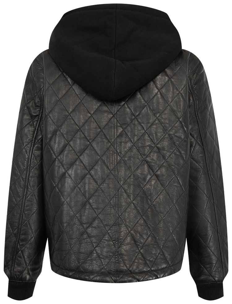 R13 Quilted Jacket With Hood Black