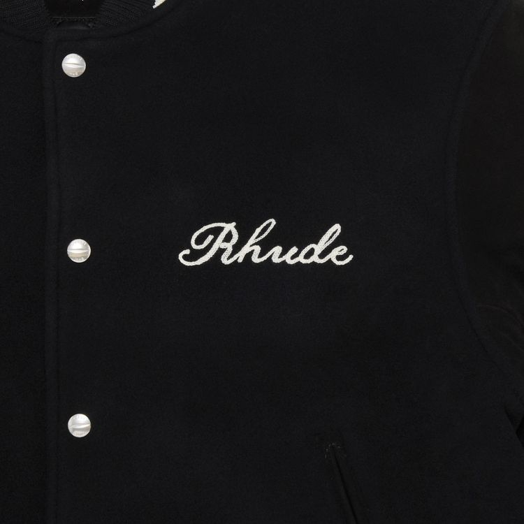 Rhude Formal Varsity Jacket BlackWhite