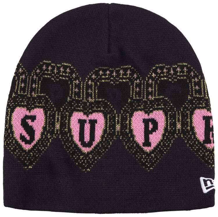 Supreme New Era Hearts Beanie Navy