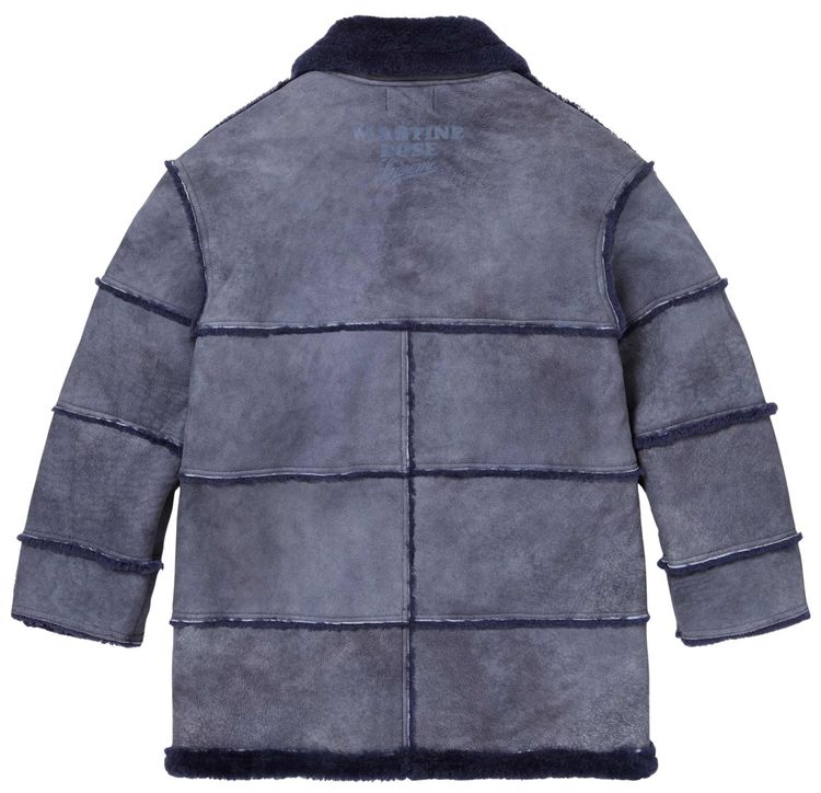 Supreme x Martine RoseJeff Hamilton Shearling Coat Navy