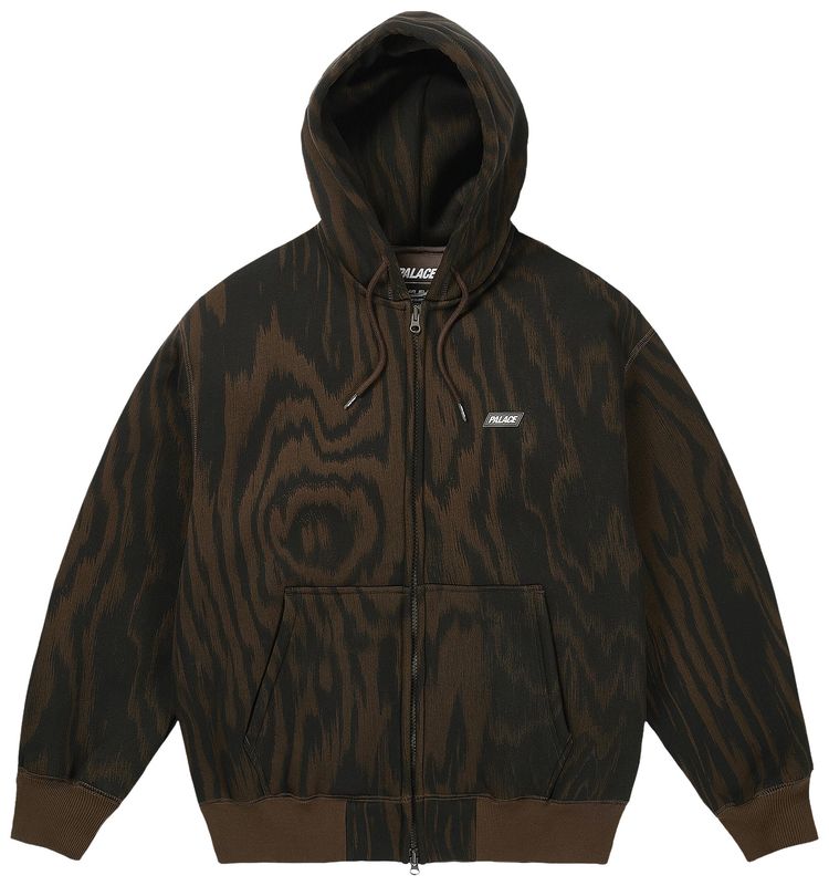 Palace Thermal Bonded Zip Hood Woodprint