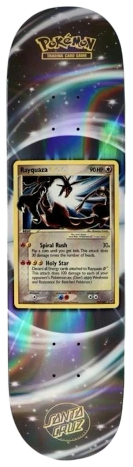 Santa Cruz Skateboards x Pokemon 2026 Skateboard Deck Rayquaza Gold Star