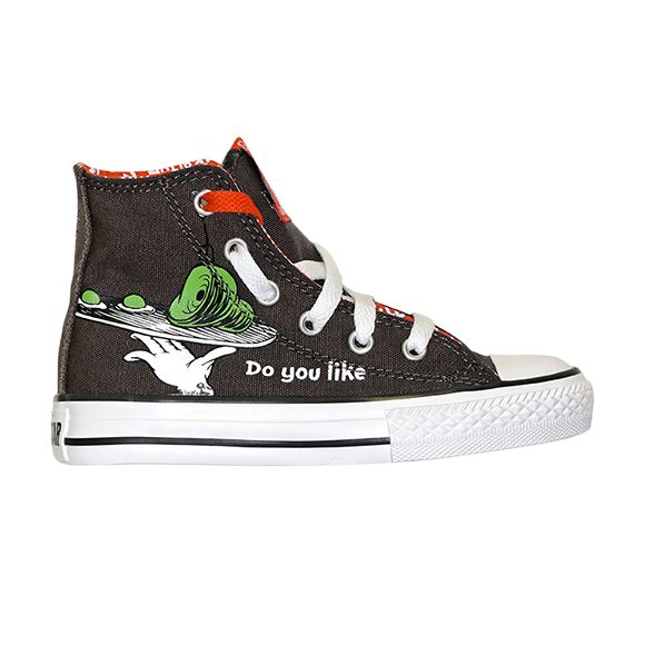 Converse Dr. Seuss x Chuck Taylor All Star Hi GS 'Green Eggs and Ham' | Grey | Kid's Size 13.5 - 626071