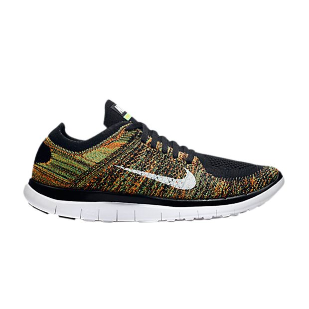 Nike Free 4.0 Flyknit 'Black Green Orange' | Men's Size 6.5