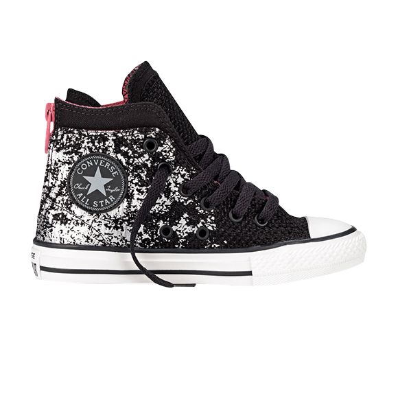 Converse Chuck Taylor All Star Back Zip Hi GS 'Black' | Kid's Size 4.5 - 645118